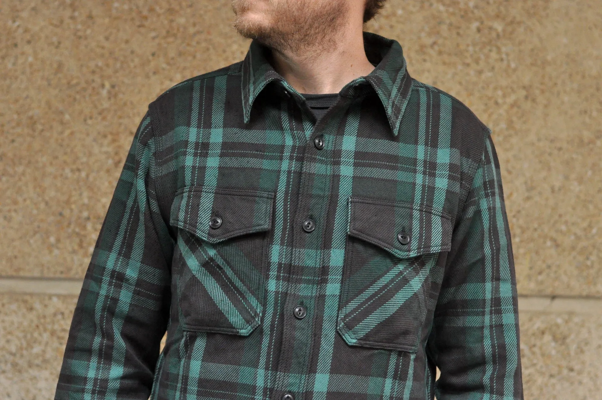 UES 15.5oz Ultra-Heavyweight Flannel Utility Workshirt (Forest Green)