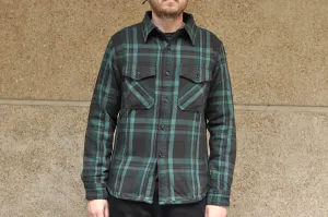 UES 15.5oz Ultra-Heavyweight Flannel Utility Workshirt (Forest Green)