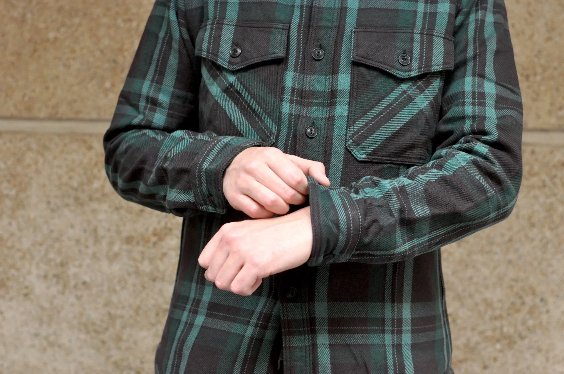 UES 15.5oz Ultra-Heavyweight Flannel Utility Workshirt (Forest Green)