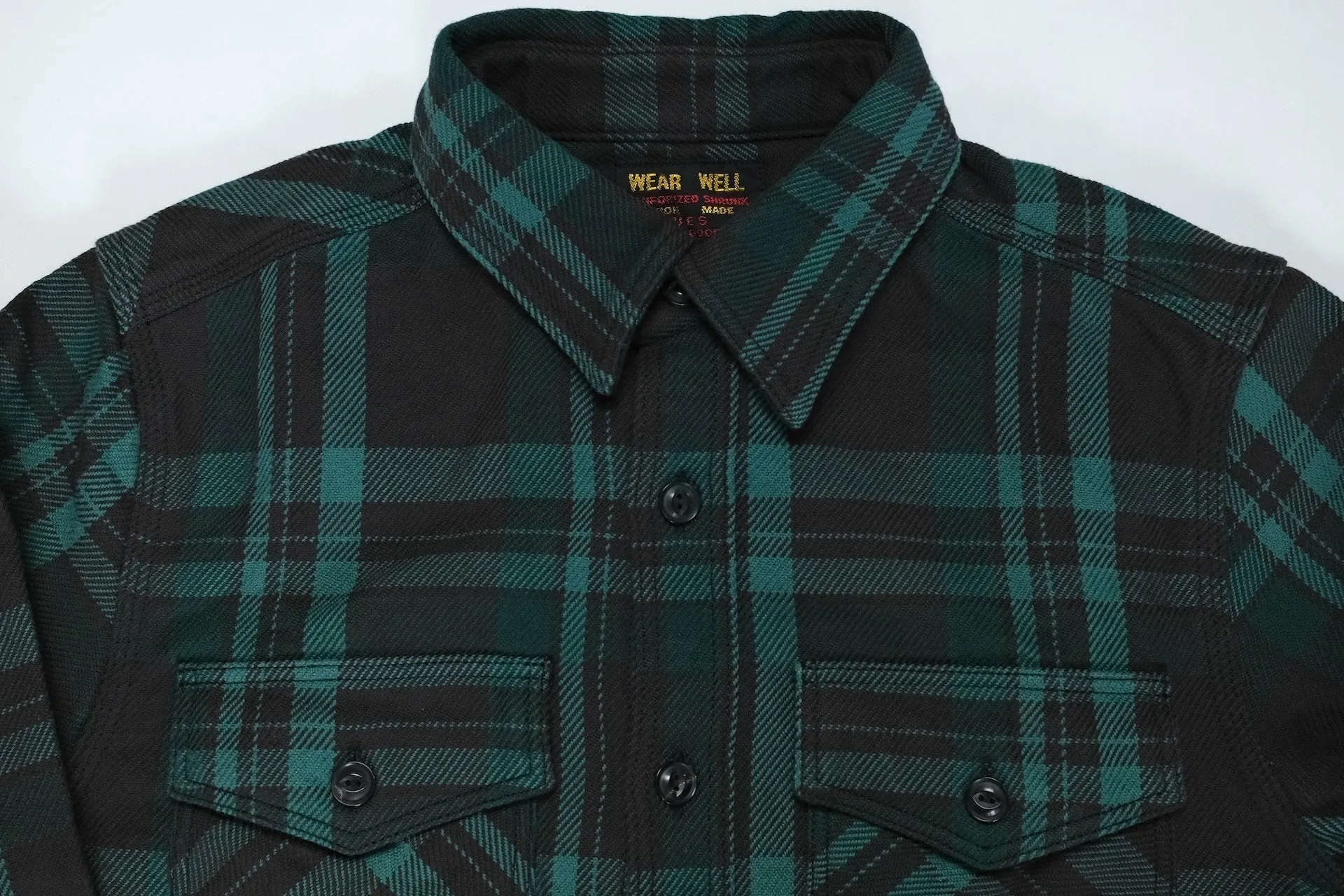 UES 15.5oz Ultra-Heavyweight Flannel Utility Workshirt (Forest Green)