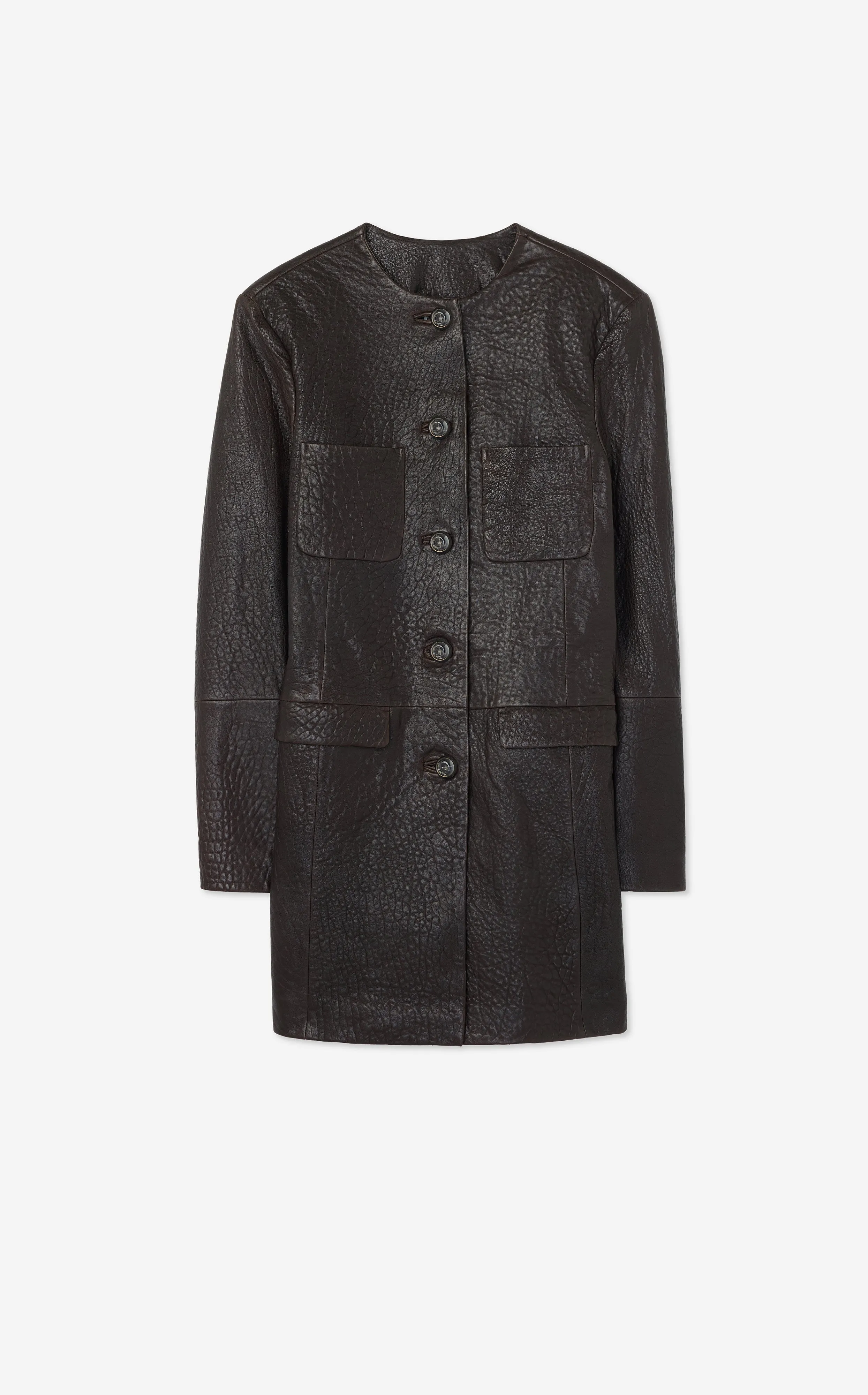 Vintage Edge Leather Coat