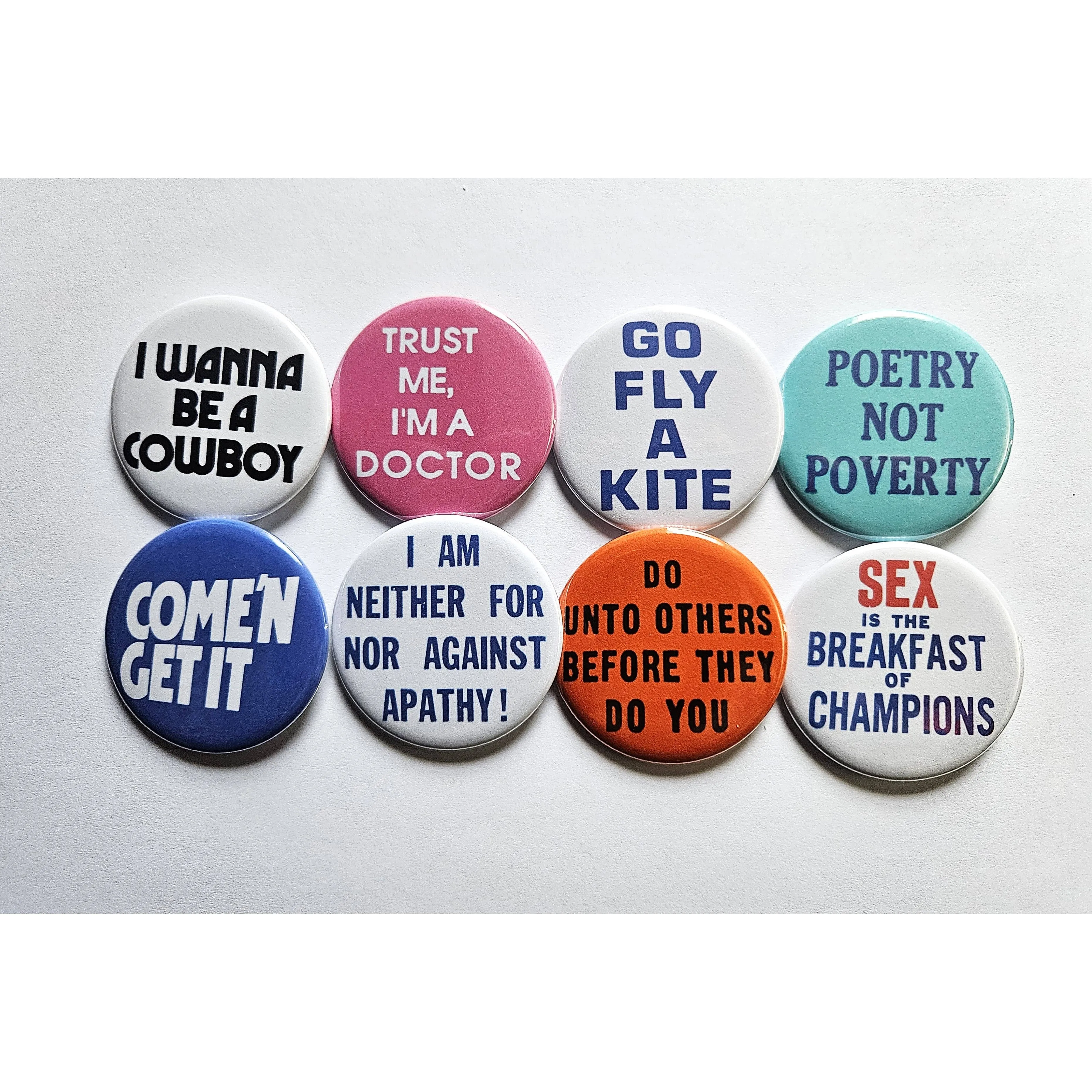Vintage Reproduction Go Fly a Kite Small Pinback Button | 1.25" Diameter