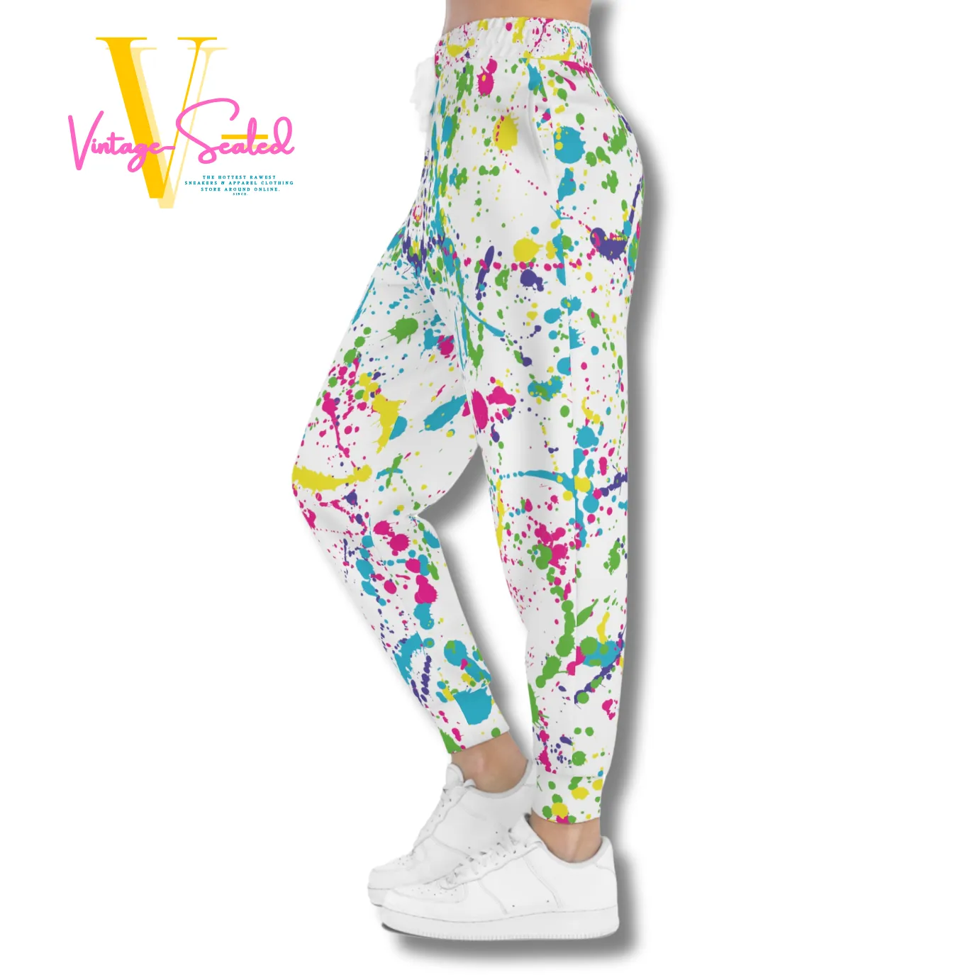 Vintage-Sealed PAINT SPLASH Apparel Joggers| Brand New Women's Fashion