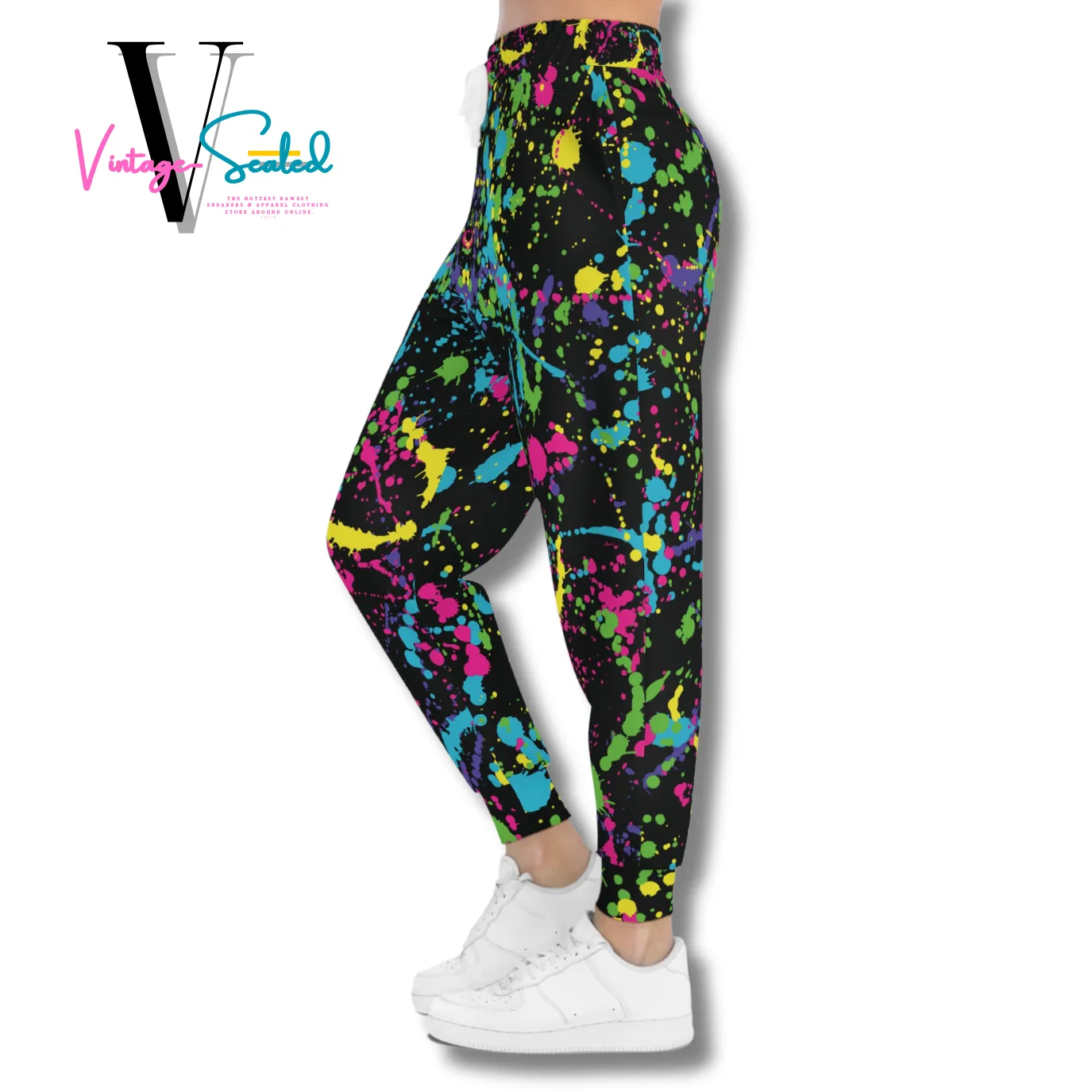 Vintage-Sealed PAINT SPLASH Apparel Joggers| Brand New Women's Fashion