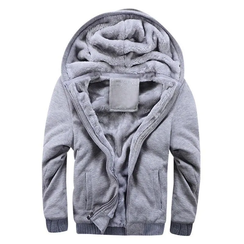 winter men hoodies add wool jacket hooded coat men