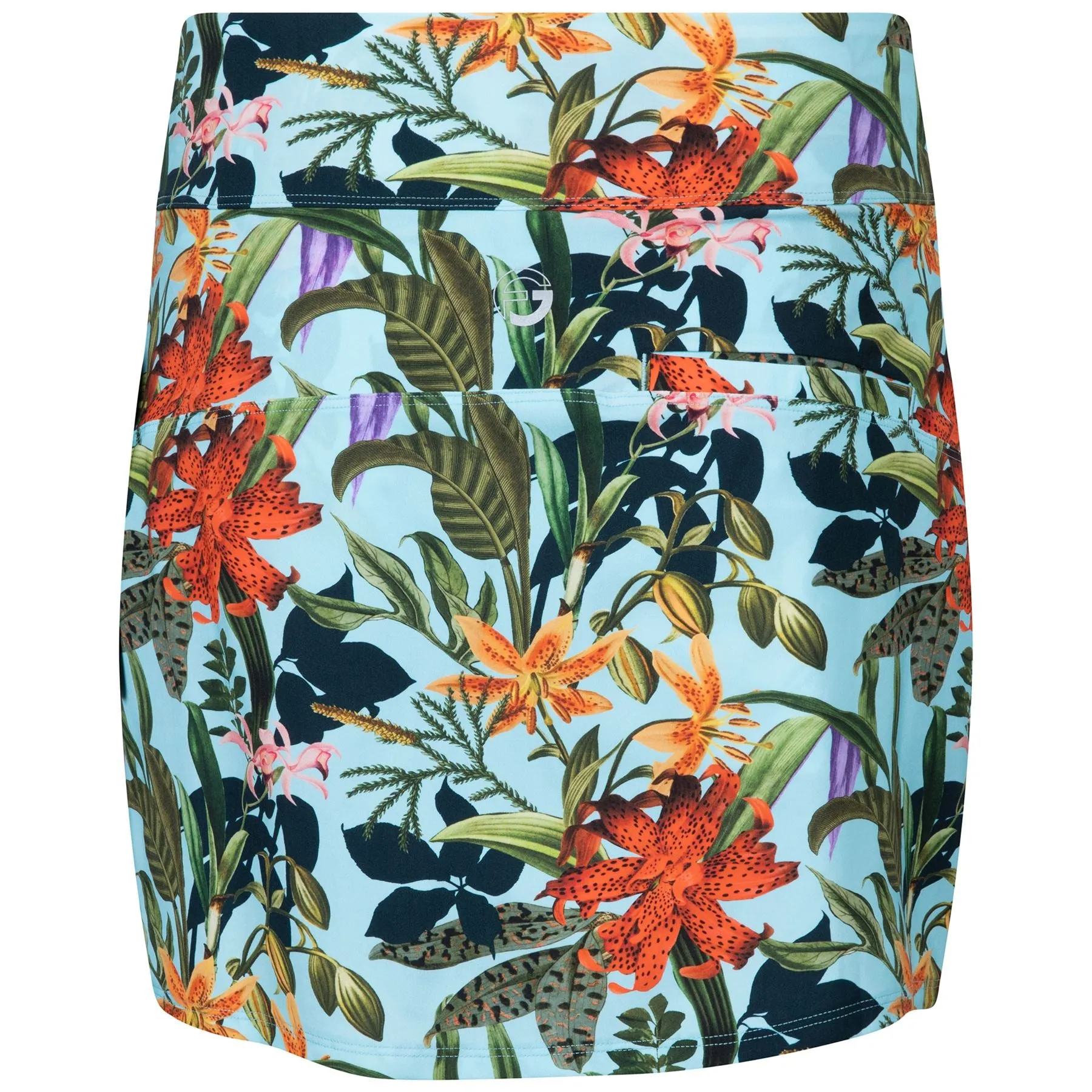 Womens Bonded Patch Pocket Skirt Hot Tropics Floral - SS23