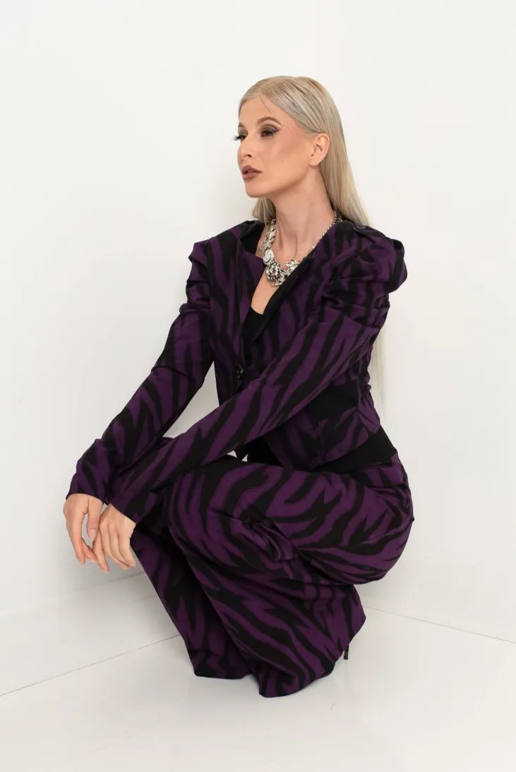 World Pant Zebra Purple