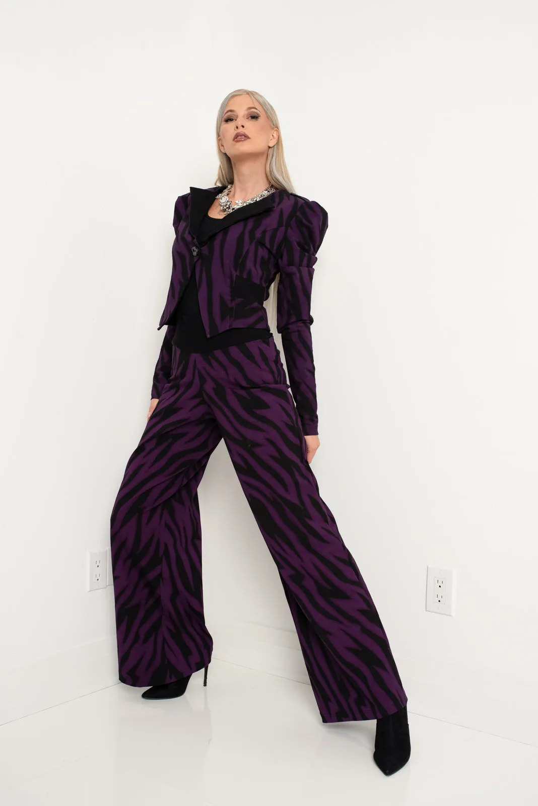 World Pant Zebra Purple