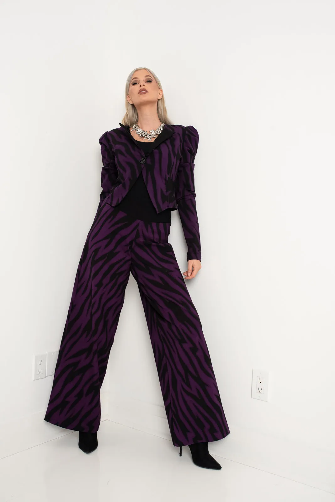 World Pant Zebra Purple